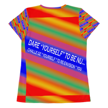 Dare Yourself To Be Nu... Pride Challenge Yourself To Re-envision You All-Over Print Women's Athletic T-shirt