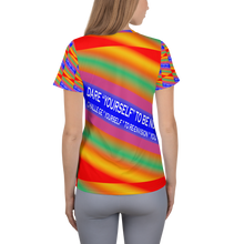 Dare Yourself To Be Nu... Pride Challenge Yourself To Re-envision You All-Over Print Women's Athletic T-shirt