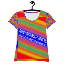 Dare Yourself To Be Nu... Pride Challenge Yourself To Re-envision You All-Over Print Women's Athletic T-shirt