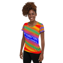 Dare Yourself To Be Nu... Pride Challenge Yourself To Re-envision You All-Over Print Women's Athletic T-shirt