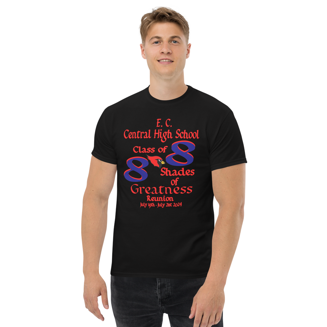 E. C. Central Class of 88 Shades of Greatness Classic T-Shirt  (Cardinal) RL/B88