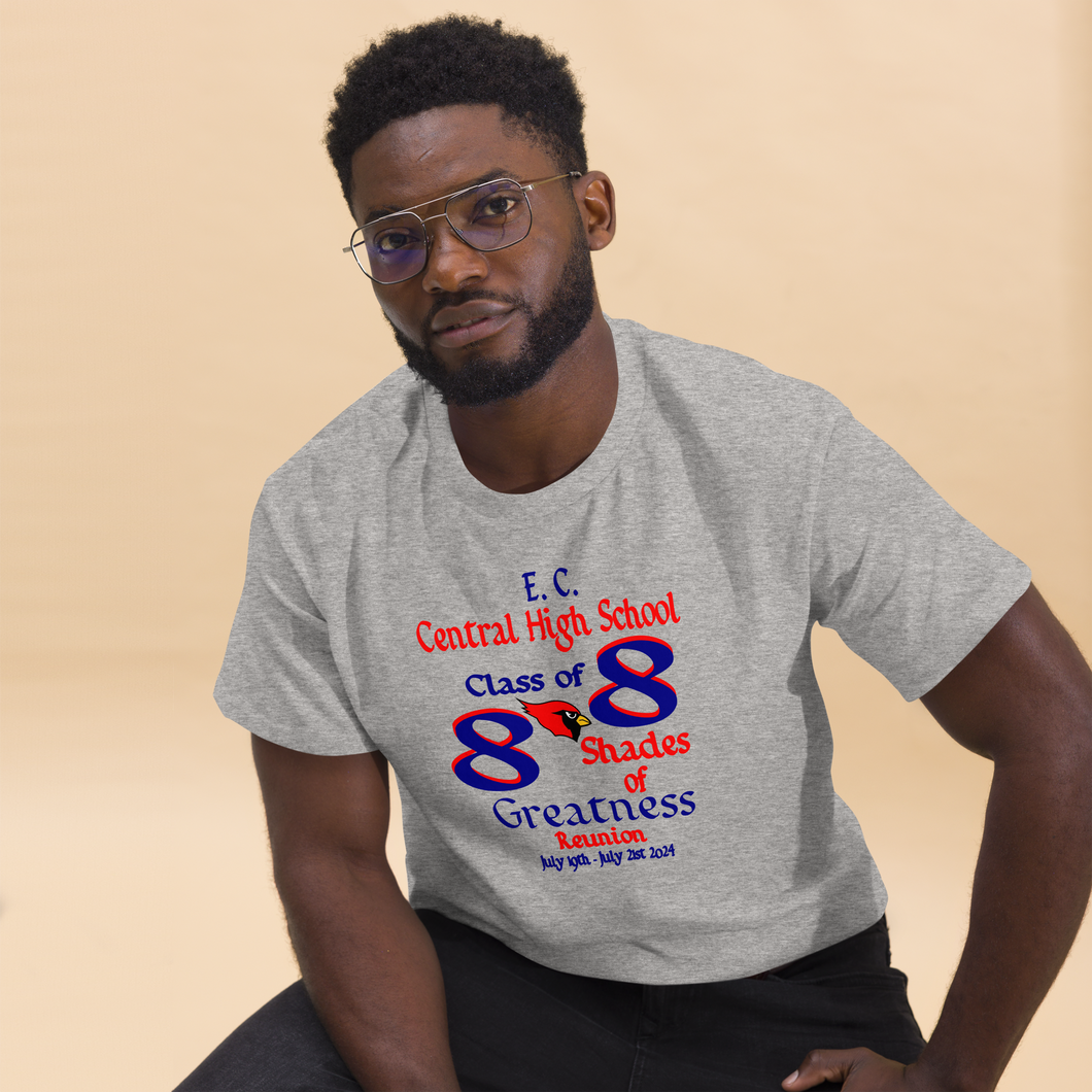 E. C. Central Class of 88 Shades of Greatness (Cardinal) Classic T-Shirt  B88/Mixed Lt.
