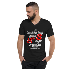 E. C. Central Class of 88 Shades of Greatness (Cardinal) R88/WL Unisex Short Sleeve V-Neck T-Shirt