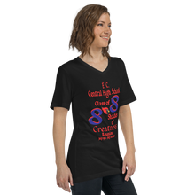 E. C. Central Class of 88 Shades of Greatness ( Cardinal) B88/RL Unisex Short Sleeve V-Neck T-Shirt