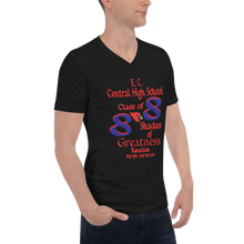 E. C. Central Class of 88 Shades of Greatness ( Cardinal) B88/RL Unisex Short Sleeve V-Neck T-Shirt