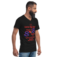 E. C. Central Class of 88 Shades of Greatness ( Cardinal) B88/RL Unisex Short Sleeve V-Neck T-Shirt