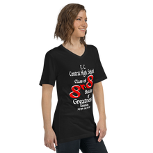 E. C. Central Class of 88 Shades of Greatness (Cardinal) R88/WL Unisex Short Sleeve V-Neck T-Shirt