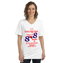 E. C. Central Class of 88 Shades of Greatness ( Cardinal) B88/RL Unisex Short Sleeve V-Neck T-Shirt