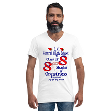 E. C. Central Class of 88 Shades of Greatness (Mask) R88/BL Unisex Short Sleeve V-Neck T-Shirt