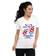 E. C. Central Class of 88 Shades of Greatness (Mask) R88/BL Unisex Short Sleeve V-Neck T-Shirt