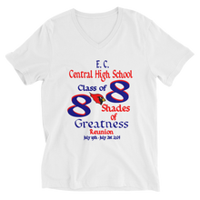 E. C. Central Class of 88 Shades of Greatness (Cardinal) B88/Mixed Lt. Unisex Short Sleeve V-Neck T-Shirt