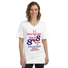 E. C. Central Class of 88 Shades of Greatness (Cardinal) B88/Mixed Lt. Unisex Short Sleeve V-Neck T-Shirt