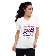 E. C. Central Class of 88 Shades of Greatness (Cardinal) B88/Mixed Lt. Unisex Short Sleeve V-Neck T-Shirt