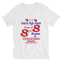 E. C. Central Class of 88 Shades of Greatness (Mask) R88/Mixed Lt. Unisex Short Sleeve V-Neck T-Shirt