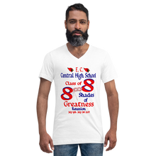 E. C. Central Class of 88 Shades of Greatness (Mask) R88/Mixed Lt. Unisex Short Sleeve V-Neck T-Shirt