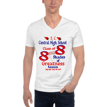 E. C. Central Class of 88 Shades of Greatness (Mask) R88/Mixed Lt. Unisex Short Sleeve V-Neck T-Shirt