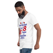 E. C. Central Class of 88 Shades of Greatness (Mask) R88/BL Unisex Short Sleeve V-Neck T-Shirt