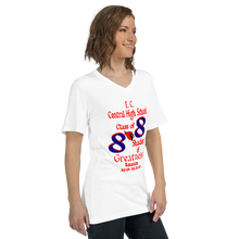 E. C. Central Class of 88 Shades of Greatness ( Cardinal) B88/RL Unisex Short Sleeve V-Neck T-Shirt
