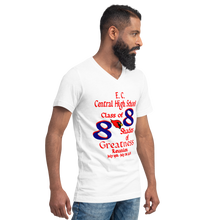 E. C. Central Class of 88 Shades of Greatness ( Cardinal) B88/RL Unisex Short Sleeve V-Neck T-Shirt
