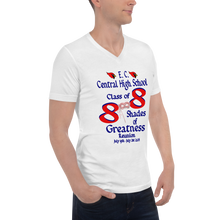 E. C. Central Class of 88 Shades of Greatness (Mask) R88/BL Unisex Short Sleeve V-Neck T-Shirt