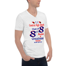 E. C. Central Class of 88 Shades of Greatness (Mask) B88/Mixed Lt. Unisex Short Sleeve V-Neck T-Shirt