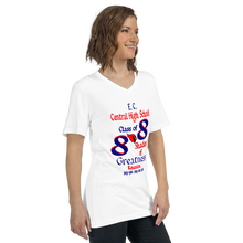 E. C. Central Class of 88 Shades of Greatness (Cardinal) B88/Mixed Lt. Unisex Short Sleeve V-Neck T-Shirt