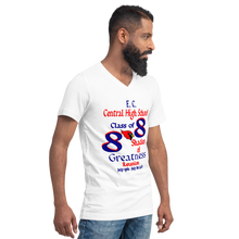 E. C. Central Class of 88 Shades of Greatness (Cardinal) B88/Mixed Lt. Unisex Short Sleeve V-Neck T-Shirt