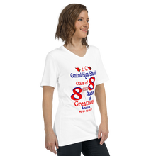 E. C. Central Class of 88 Shades of Greatness (Mask) R88/Mixed Lt. Unisex Short Sleeve V-Neck T-Shirt