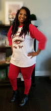 Defining Beauty Eye Am Nu (TM) (Red Edition) 3/4 sleeve raglan shirt