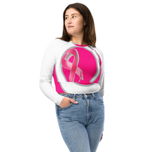 Eye Am Nu - Pink for a Cure It's A Swirl Recycled long-sleeve crop top