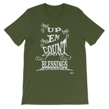 Blessings Count Em Up Unisex White Letters Short Sleeve T-shirt