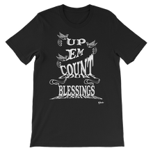 Blessings Count Em Up Unisex White Letters Short Sleeve T-shirt