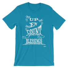 Blessings Count Em Up Unisex White Letters Short Sleeve T-shirt