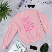 At The End of the Day I am a Survivor I Beat Breast Cancer Period Unisex Sweatshirt