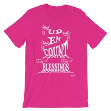 Blessings Count Em Up Unisex White Letters Short Sleeve T-shirt