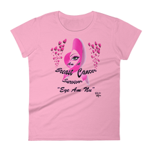 Eye Am A Survivor - Hearts (Breast Cancer)  Women's short sleeve t-shirt