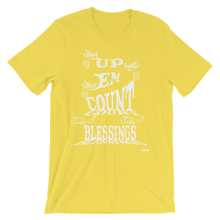 Blessings Count Em Up Unisex White Letters Short Sleeve T-shirt