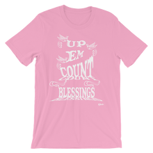 Blessings Count Em Up Unisex White Letters Short Sleeve T-shirt