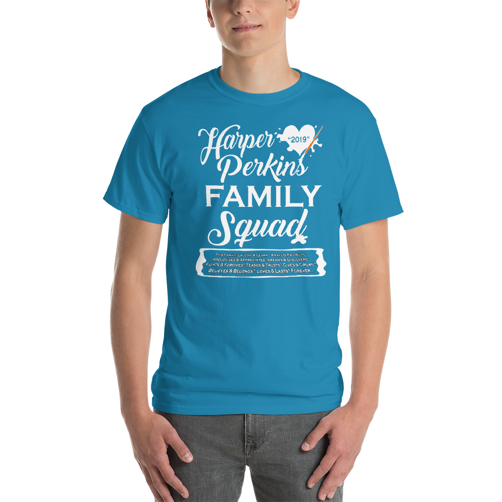 Harper Perkins Family Squad 2019 Short-Sleeve T-Shirt Sapphire Blue (DTG - G)