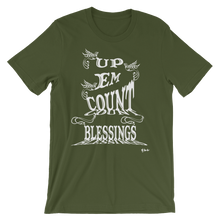 Blessings Count Em Up Unisex White Letters Short Sleeve T-shirt