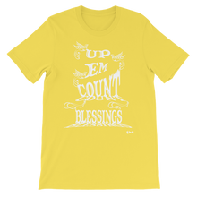 Blessings Count Em Up Unisex White Letters Short Sleeve T-shirt