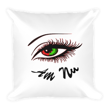 "Eye Am Nu"  (TM) Square Pillow