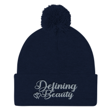Defining Beauty Women Grey Pom Pom Knit Cap