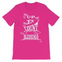 Blessings Count Em Up Unisex White Letters Short Sleeve T-shirt
