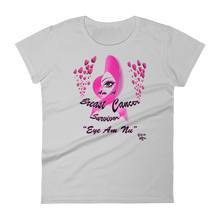 Eye Am A Survivor - Hearts (Breast Cancer)  Women's short sleeve t-shirt