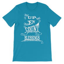 Blessings Count Em Up Unisex White Letters Short Sleeve T-shirt