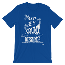 Blessings Count Em Up Unisex White Letters Short Sleeve T-shirt