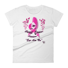 Eye Am A Survivor - Hearts (Breast Cancer)  Women's short sleeve t-shirt