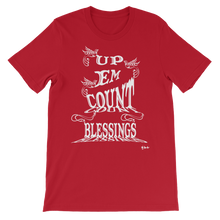 Blessings Count Em Up Unisex White Letters Short Sleeve T-shirt