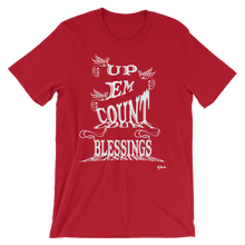 Blessings Count Em Up Unisex White Letters Short Sleeve T-shirt